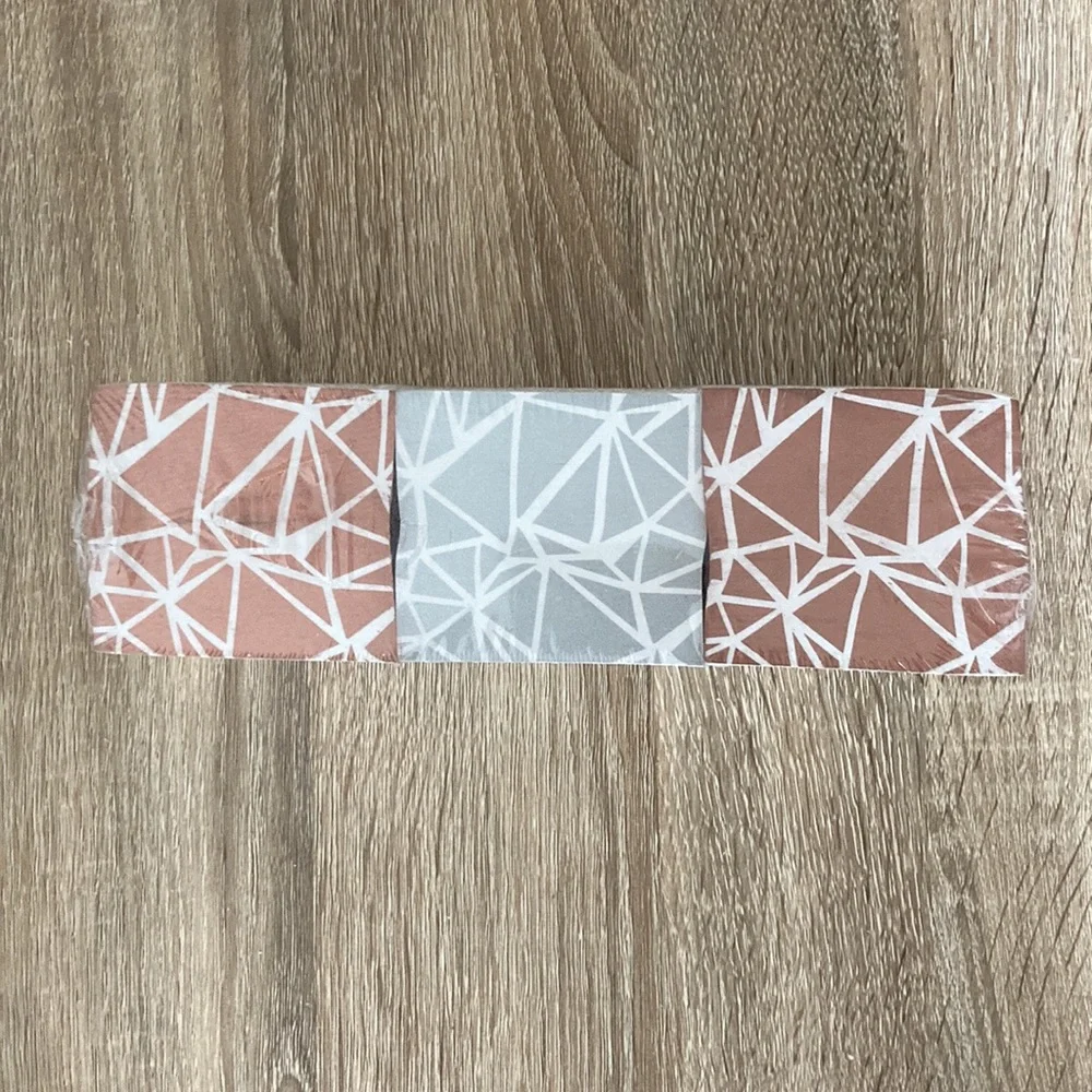 New 3 Pack of Metallic Post-It Notes